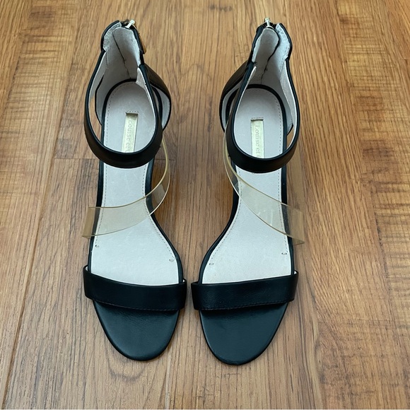 Louise et Cie Shoes - Louise et Cie Black Leather Open‎ Toe Strap high Heel Sandals, size 7.5